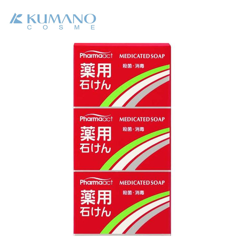 熊野油脂 ファーマアクト 薬用 石けん 100g×3個パック 4513574008632