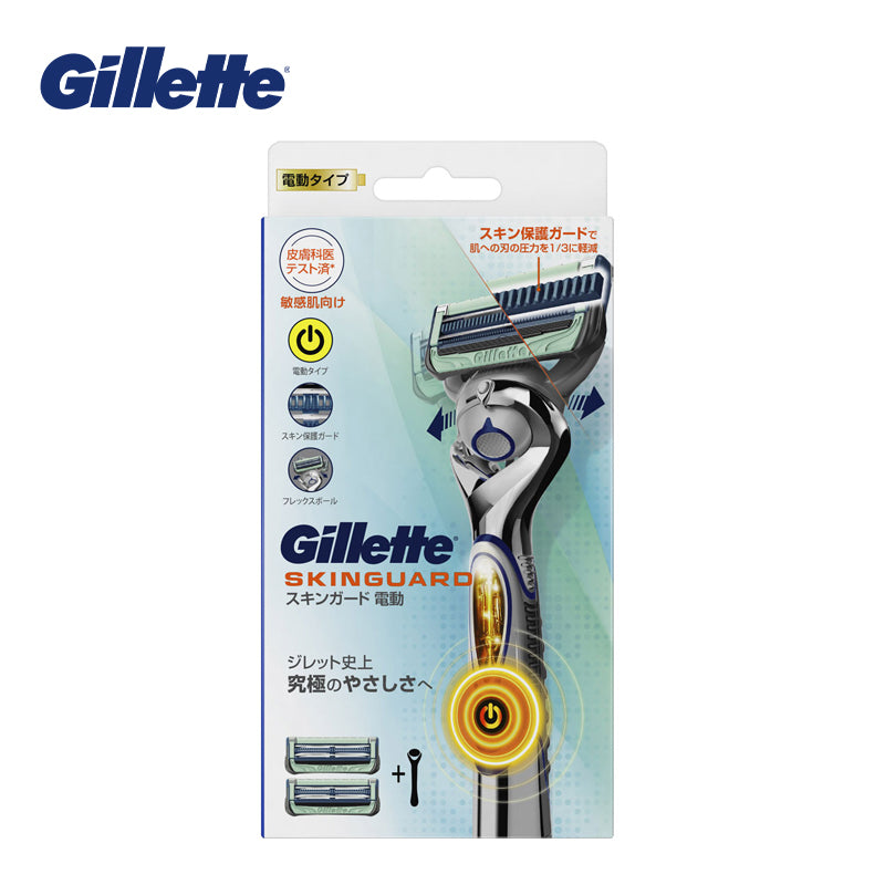 P&Gジャパン ジレット スキンガードフレックスボール パワーホルダー 替刃2個付   4987176032478
