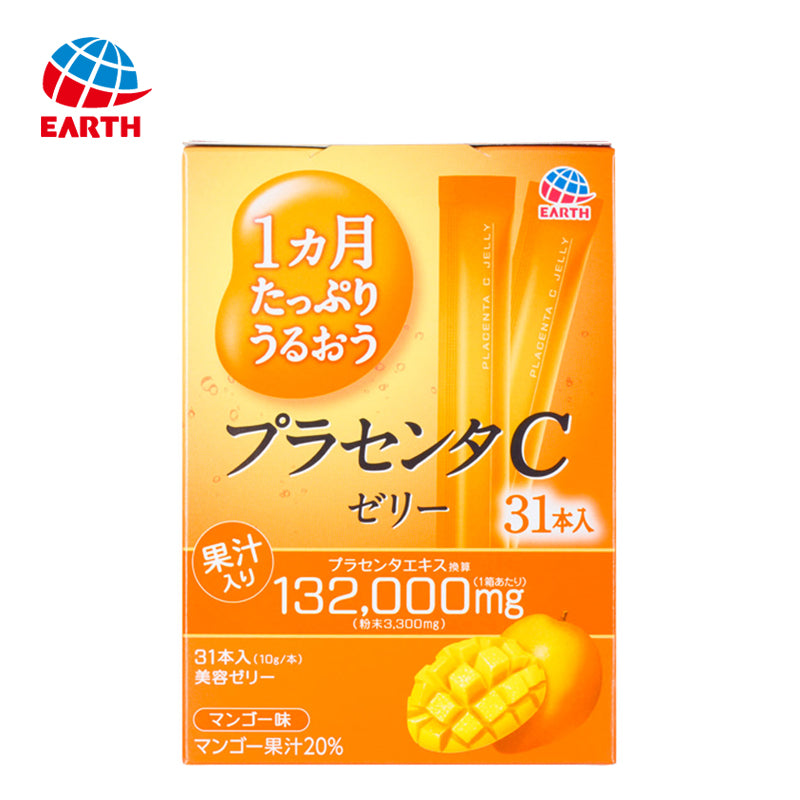 アース製薬 1ヵ月たっぷりうるおうプラセンタCゼリー マンゴー味 31本 4901080661210
