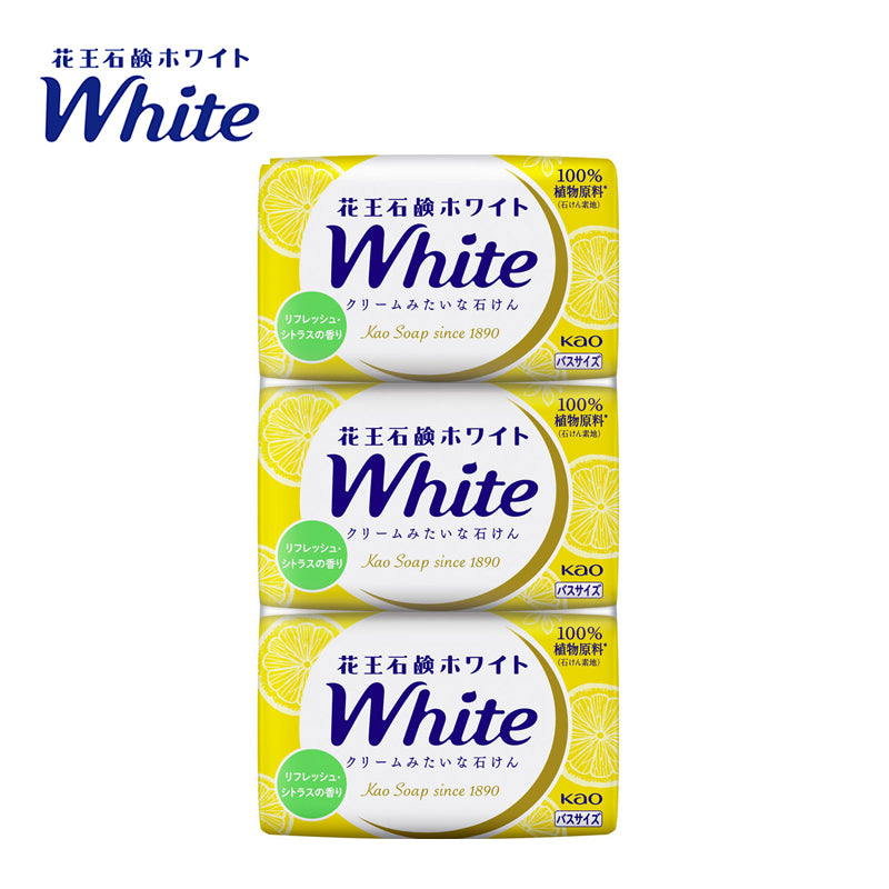 花王 花王石鹸ホワイト リフレッシュ・シトラスの香り バスサイズ 3コパック 390g 4901301430236