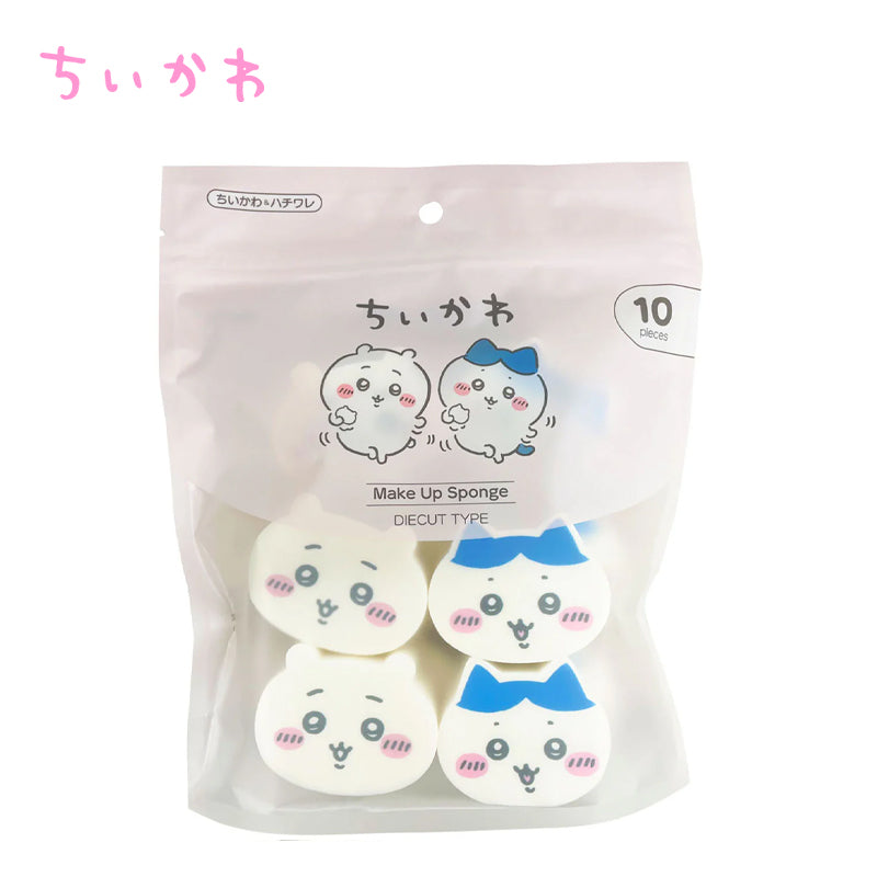 粧美堂 ちいかわ ダイカットパフ <ちいかわ&ハチワレ> 10個入り 4548387682755