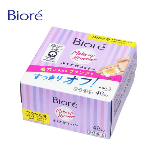 ビオレ メイク落としふくだけコットン つめかえ用 詰替46枚 花王碧柔卸妆湿巾替换装  4901301729286