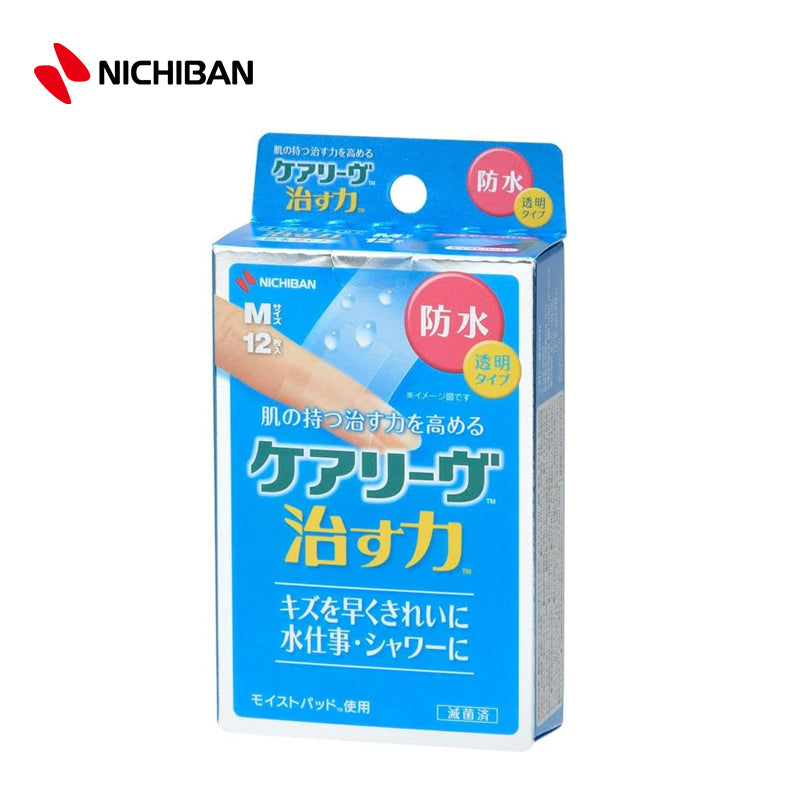 ニチバン ケアリーヴ 治す力 防水タイプ Mサイズ 透明 12枚入 4987167075026